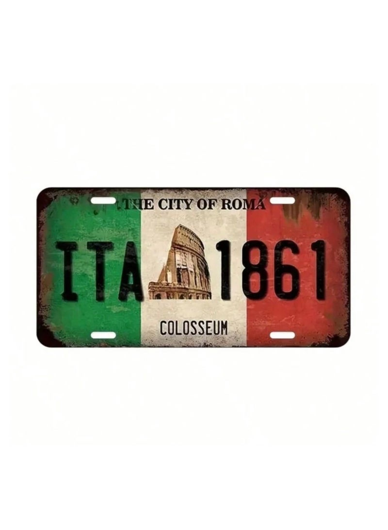 Classic design car metal license plate for decoration - Image 1
