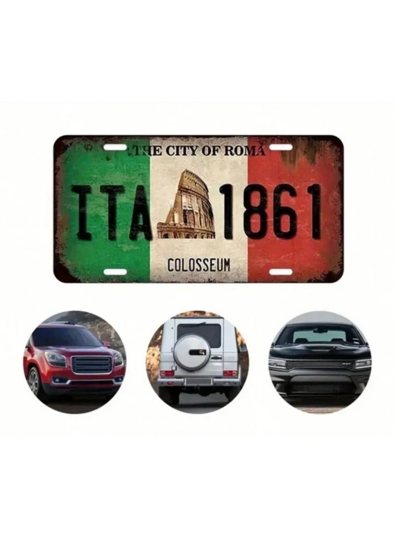 Classic design car metal license plate for decoration - Image 2
