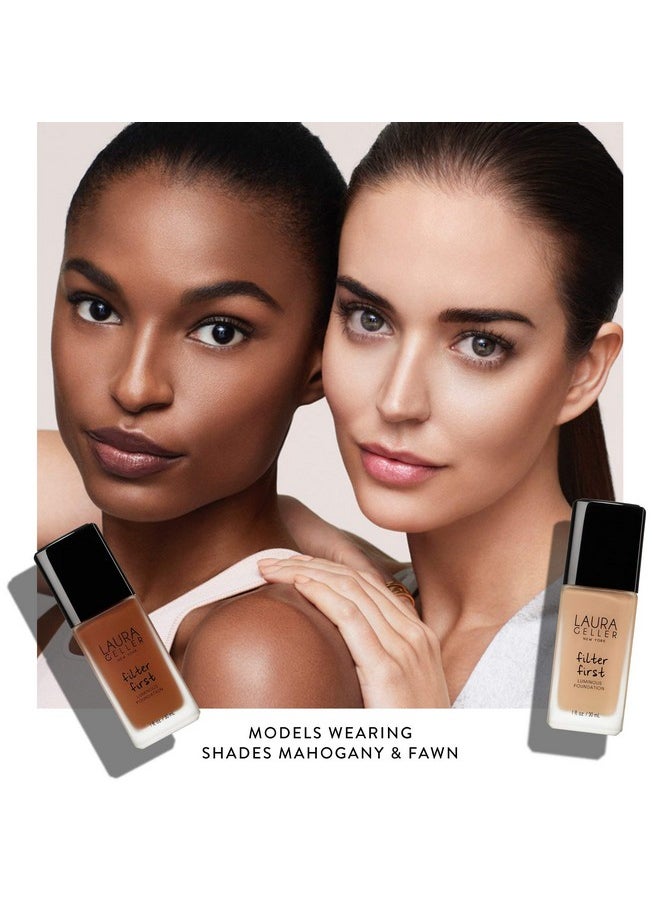 LAURA GELLER NEW YORK Filter First Luminous Liquid Makeup Foundation Lightweight Medium To Full Coverage Non Settling Formula Pecan 1 Fl Oz  - Image 4
