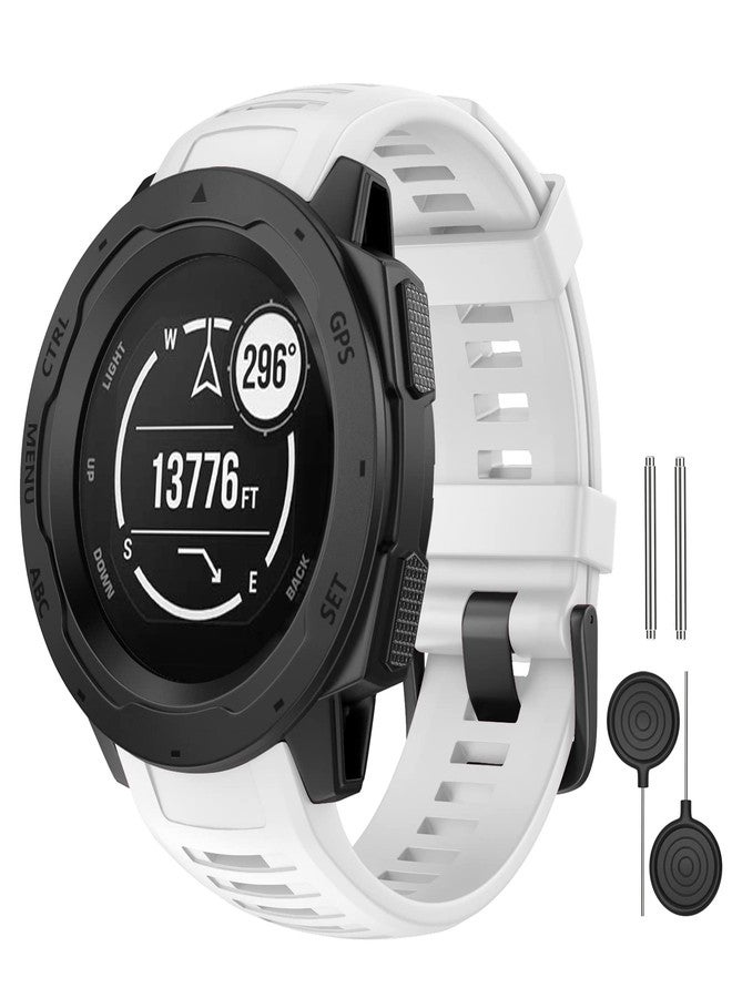 MYSNBKN Compatible with Garmin Instinct Band, Soft Silicone Replacement Watch Strap for Garmin Instinct/Instinct 2/Solar/Tactical/Crossover - Image 1