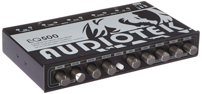 Audiotek موازن صوتي Audiotek Ateq500 Eq500 5Band مع مخرج للصوت الجهير ومفتاح اختيار CdRadio