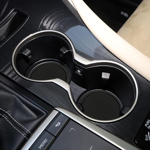 MTROYALDIA Car Cup Coaster, 4 Pieces Universal Non-Slip Cup Holders Embedded in Ornaments Coaster, Car Interior Accessories (Black) - Image 4