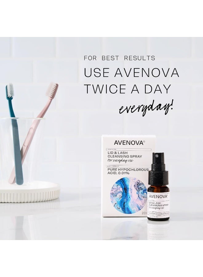 Avenova Eyelid and Eyelash Cleanser Spray - Pure Hypochlorous Acid, Gentle Everyday Lash Cleanser For Eye Irritation, 20mL (0.68oz) - Image 5