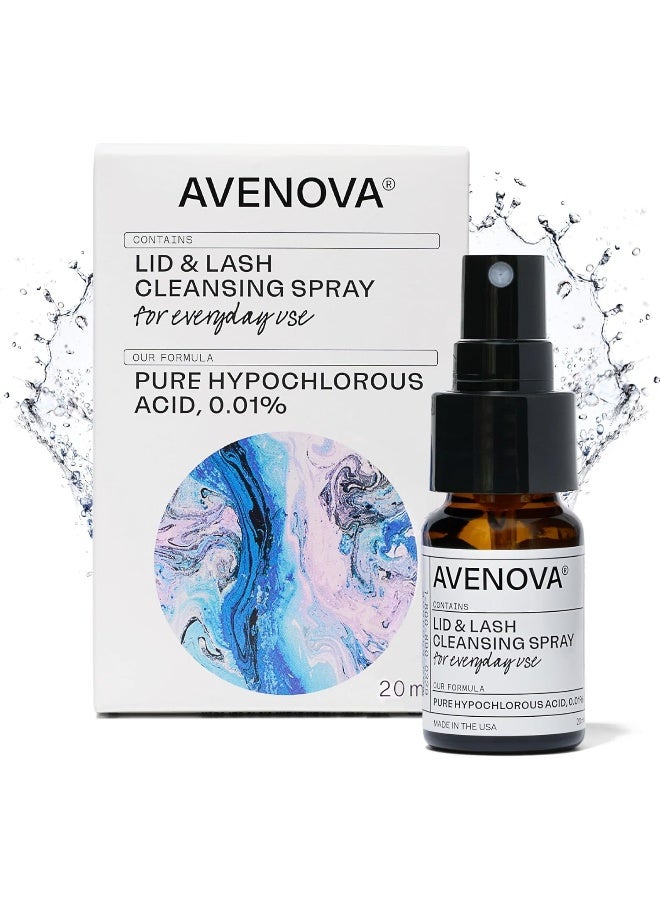 Avenova Eyelid and Eyelash Cleanser Spray - Pure Hypochlorous Acid, Gentle Everyday Lash Cleanser For Eye Irritation, 20mL (0.68oz) - Image 1