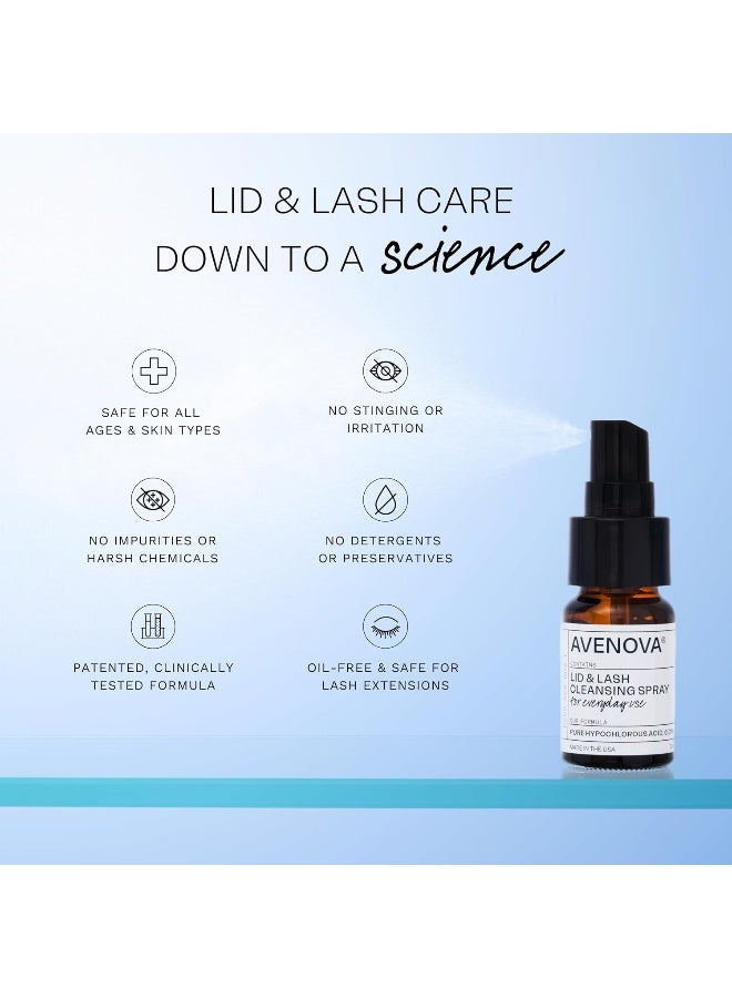 Avenova Eyelid and Eyelash Cleanser Spray - Pure Hypochlorous Acid, Gentle Everyday Lash Cleanser For Eye Irritation, 20mL (0.68oz) - Image 4