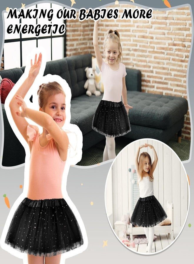 Yolev Girls Tutu Skirt with Stars Sequin, Little Girls Tutu Skirt Kid Party Princess Dance Tutu Princess Dress Ballet Skirt (Black) - Image 5