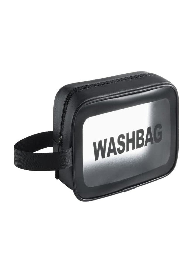 Bluwings Travel Hanging Portable Toiletry Makeup Vanity Cosmetic Organizer Pouch Waterproof Wash Bag with Premium Zipper for Girls Women and Men (Medium, Black) - Image 1