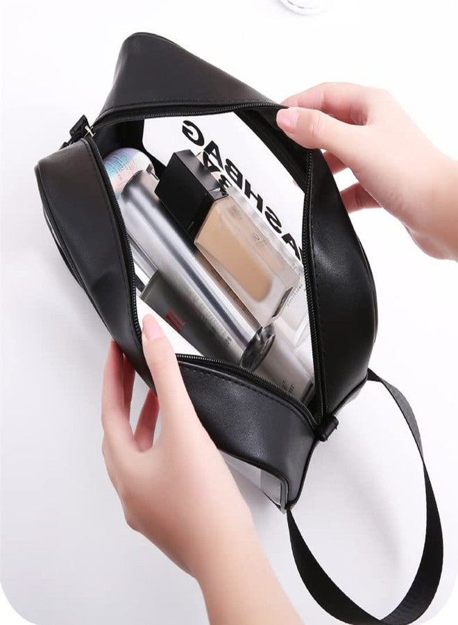 Bluwings Travel Hanging Portable Toiletry Makeup Vanity Cosmetic Organizer Pouch Waterproof Wash Bag with Premium Zipper for Girls Women and Men (Medium, Black) - Image 4