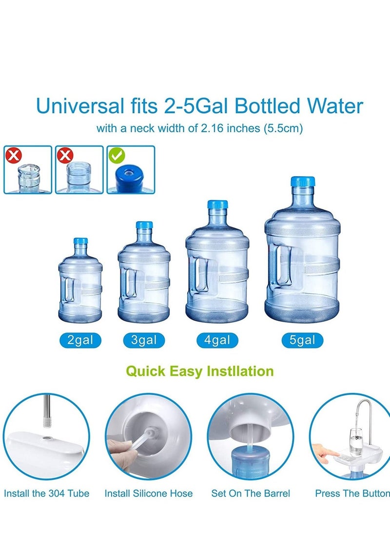 Water Pump for 5 Gallon Jug, Water Bottle Dispenser Electric Water Pump Automatic Water Bottle Pump Dispenser for 5 Gallon Bottle(White) - Image 3