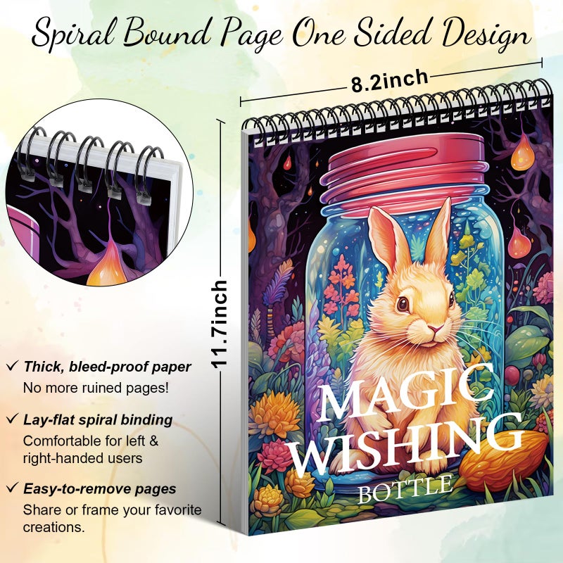 ADEVIAN Coloring Book for Adults Relaxation, Spiral Bound Adult Coloring Book for Women Page One Sided Design Gifts Arts and Crafts for Women to Relax, Anxiety and Depression 30 Colorful Coloring Pages - Image 2