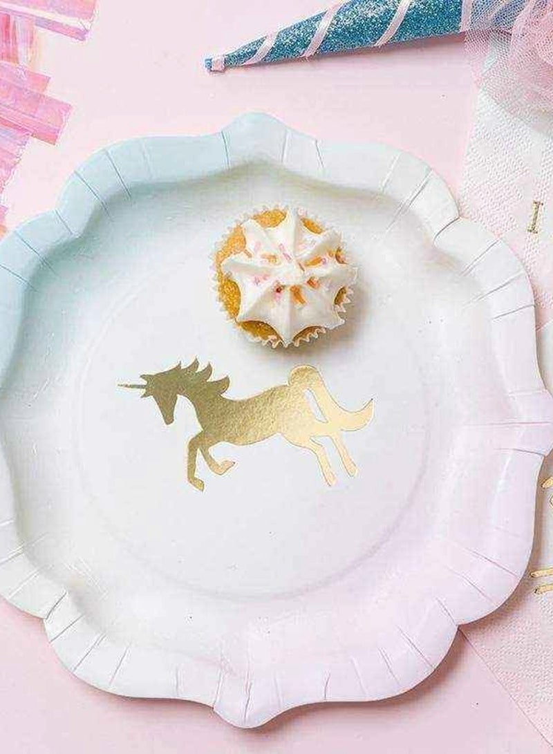 Talking Tables We ♥ Unicorns Pastel Paper Plates 12 pack