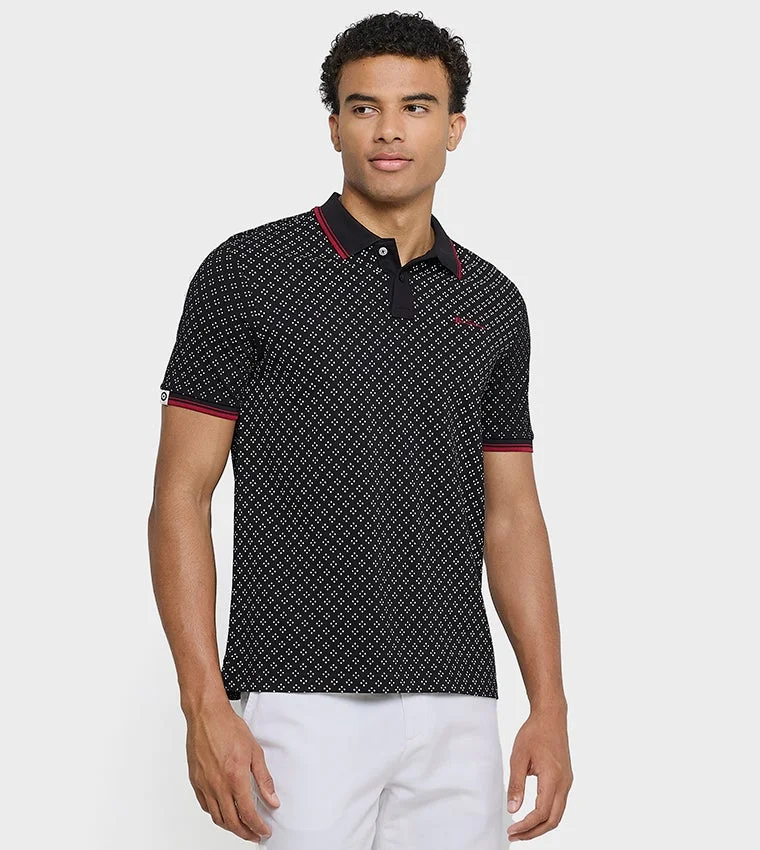 Ben Sherman Men's Short Sleeve Printed Polo Tees