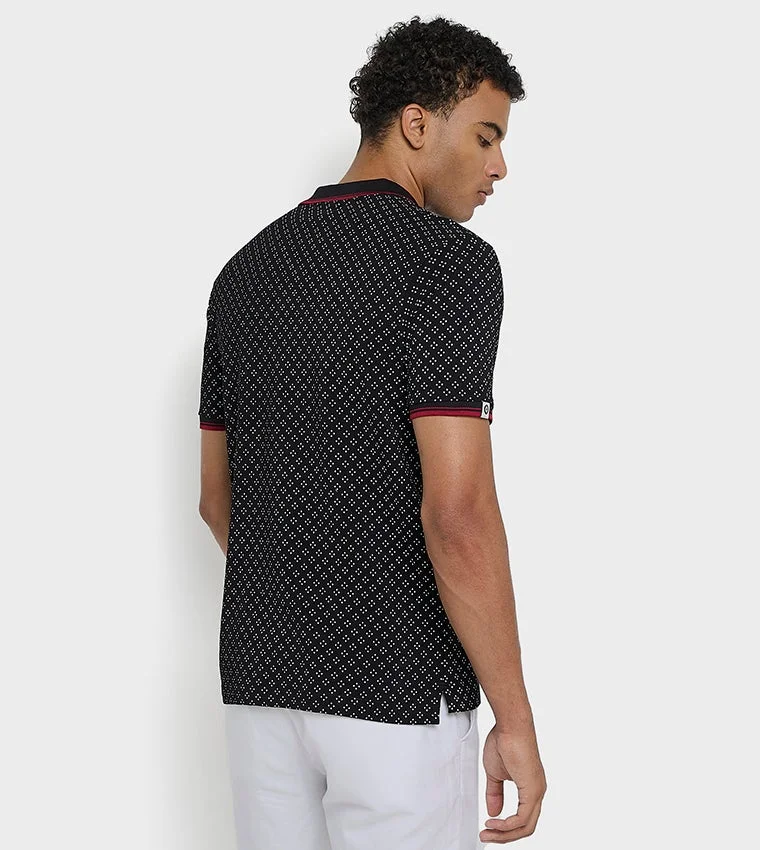Ben Sherman  Ben Sherman Men's Short Sleeve Printed Polo Tees for Men | Best Price UAE