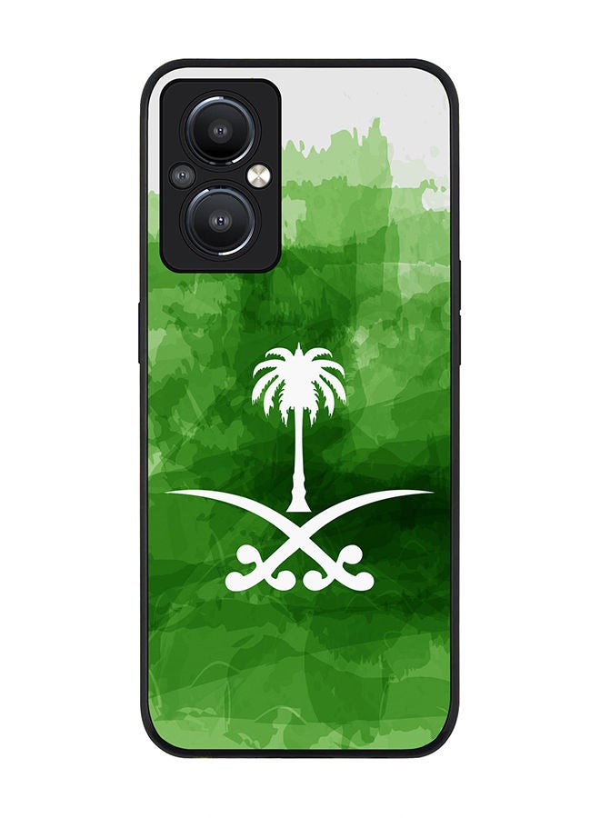 Stylizedd Rugged Black edge case for OnePlus Nord N20 5G Slim fit Soft Case Flexible Rubber Edges Anti Drop TPU Gel Thin Cover - Saudi Emblem - Image 1