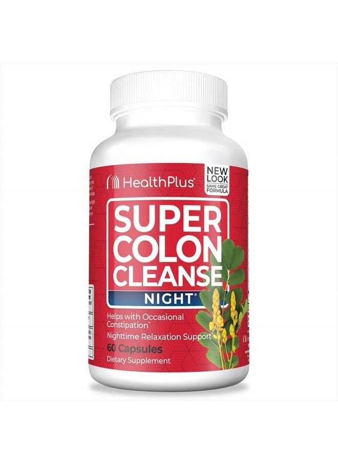 Health Plus Super Colon Cleanse, Night Formula Capsules, 60-Count  - Image 1