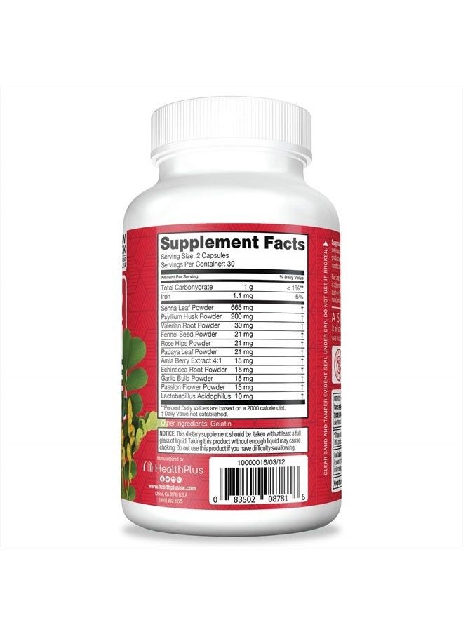 Health Plus Super Colon Cleanse, Night Formula Capsules, 60-Count  - Image 3