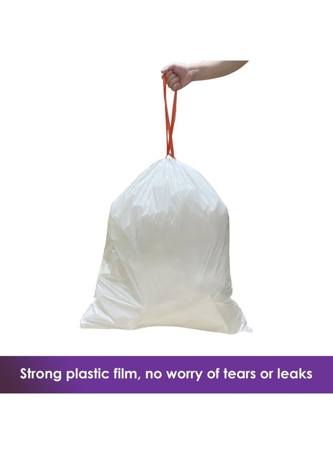 HygiCare Tall Kitchen Drawstring Trash Bags - 13 Gallons, 200 Count, Super Strong, Lavender Scent, Odor Control, Leakproof, Interleaved on Rolls - Image 5