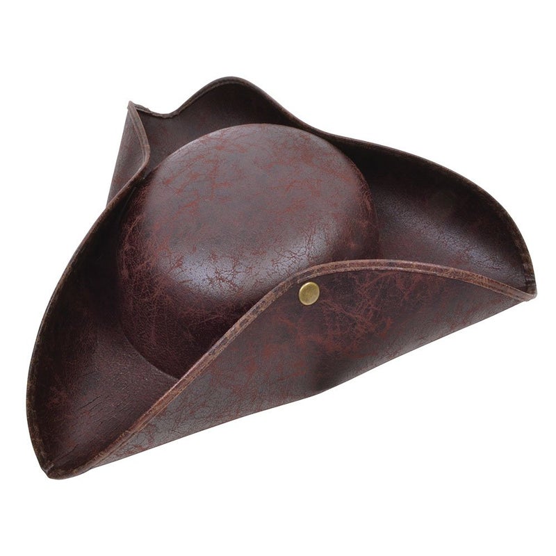 Bristol Novelty Bristol Novelty BH558 Tricorn Hat Brown Ancient Look, Unisex-Adult, One Size