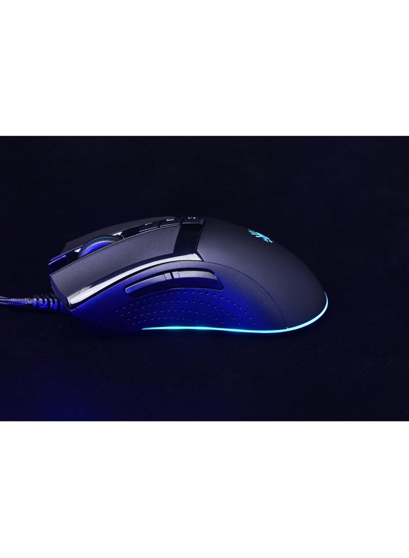 ماوس الألعاب Bloody W90 Max RGB - مستشعر بصري BC3332-A 10,000 نقطة في البوصة - معدل تقرير 2,000 هرتز - 4 أنواع من مفاتيح إعداد LOD - استجابة المفتاح 1 مللي ثانية - حقن مزدوج... - Image 5