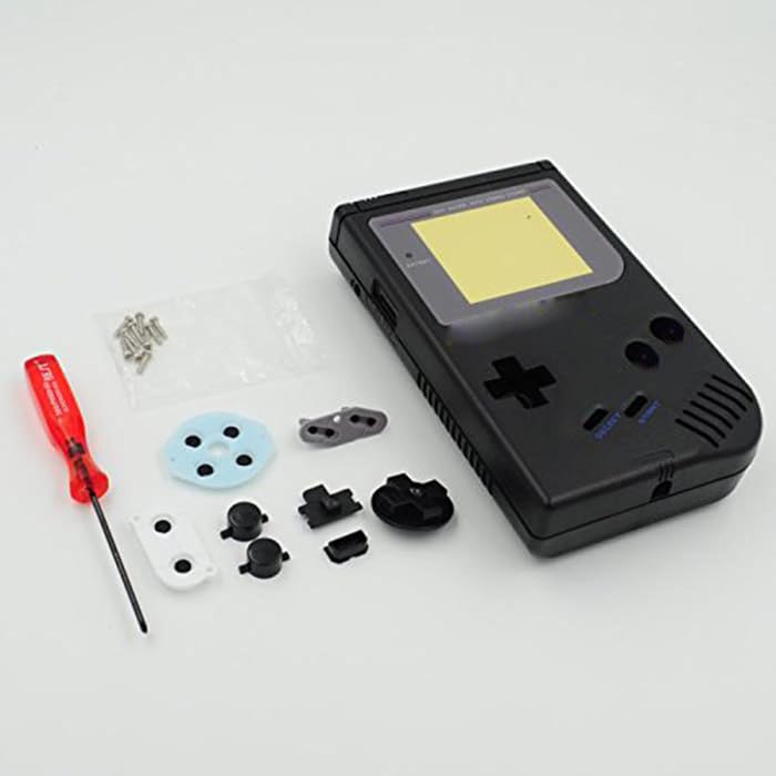 Tekmihat New Full Housing Shell Case Cover for Gameboy Classic 1989 GB DMG Console Black - Image 5
