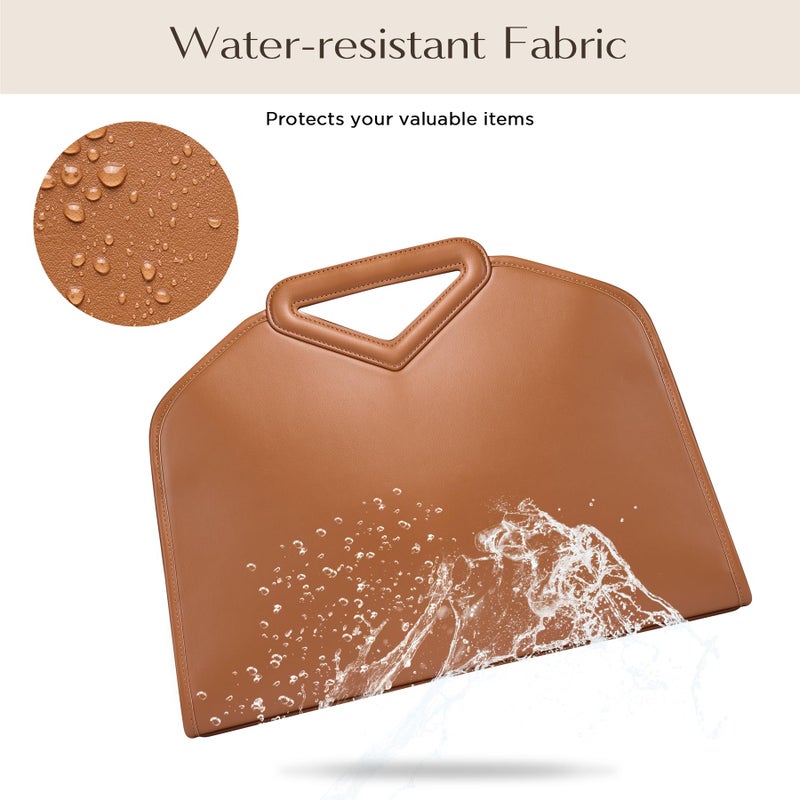 CHUNLI 16 Inch Laptop Bag for Women, Waterproof Tote Computer Bag for Work Business, PU Leather Briefcase Purses Handbag - Image 5