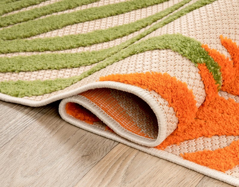 Rugshop Multi Lucca Contemporary Floral Indoor/Outdoor Area Rug Durable Polypropylene, Weather Resistant, Easy Maintenance, Perfect for Patio, Backyard, Deck and Outdoor Lounge 5' x 7' - Image 4