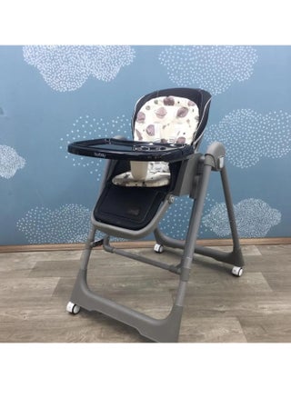 Burbay high chair for children with five height levels, can be used as a swing, double food tray, movable wheels, foldable, and has a movable footrest- DM133 - pzsku/Z9D9B7629F5F173685249Z/45/_/1731334608/6d951b10-3f46-40aa-8516-b4b4ba4e616f
