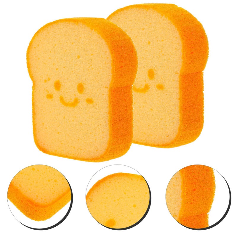 Funny Toast Shaped Kitchen Sponge For Dish Washing Pan Cleaning Scrubber - Image 4