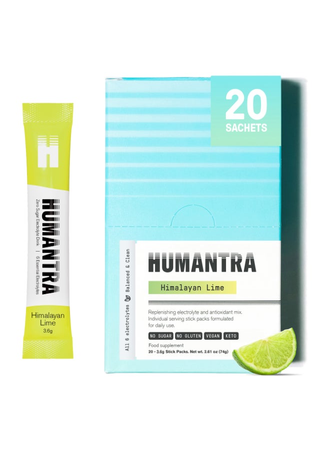 Himalayan Lime Electrolyte Hydration | Zero Sugar, Vitamin C + B12 w/ Magnesium