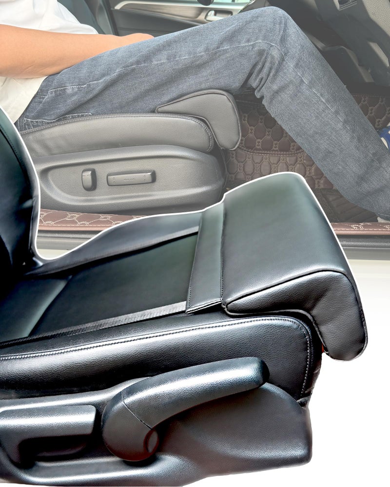Car Seat Extender Leg Support, Upgraded Car Driver Seat Leg Support Extender - Heighten & Lengthen, Universal Car Leg Extender Pillow for Cars Buses Trains Office Home (Large) - Image 1