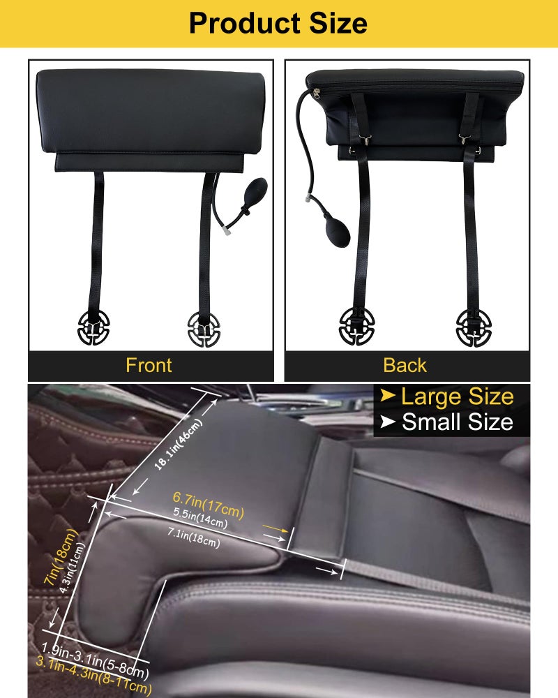 Car Seat Extender Leg Support, Upgraded Car Driver Seat Leg Support Extender - Heighten & Lengthen, Universal Car Leg Extender Pillow for Cars Buses Trains Office Home (Large) - Image 3