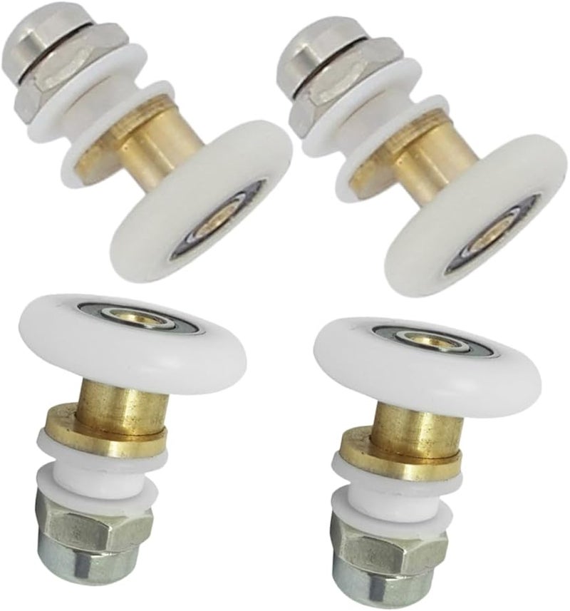4Pcs Shower Door Rollers Replacement Wheels For Sliding Bathroom Door Pulley Easy To Install - Image 1