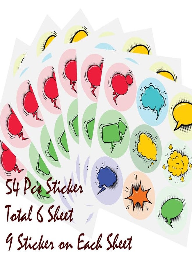SLGIFT ملصقات فينيل بتصميمات مميزة من SLGIFT، ملصقات فينيل ذاتية اللصق، 54 قطعة، ملصقات دائرية 2 × 2 بوصة، 9 تصميمات فريدة، R009 - Image 4