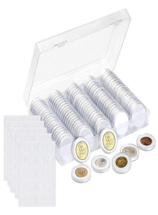 WOLBLIX Coin Box Collectable Coin Storage Box Clear Plastic Holder Organzier Max 100Pcs Capacity,Compatible with 17-30mm Dia Coins Trade Tokens Coins - Image 1