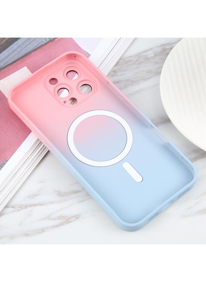 S-TOP Case For iPhone 16 Pro Max Liquid TPU Silicone Gradient MagSafe Phone Case - Image 3