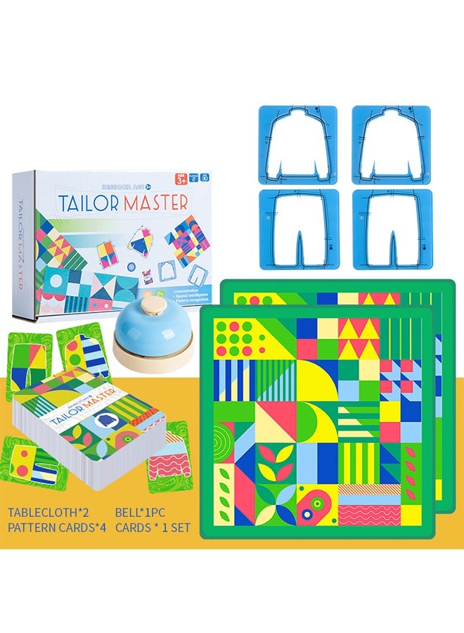 707 Games Tailor Master Battle Educational Toys, Children Drawing Colour Matching Board Game, Tailor Master Children's Puzzle Thinking Concentration Training Toys Kids Graphic Color Matching Table Game for kids - Image 1
