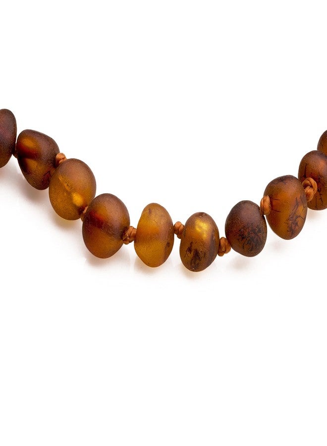 Baltic Proud Amber Necklace for Women and Men (Authentic, Certified) - 18 inches, Cognac Raw (Unpolished) - Unisex Amber Jewelry for Adults - Bead Necklace - Image 3