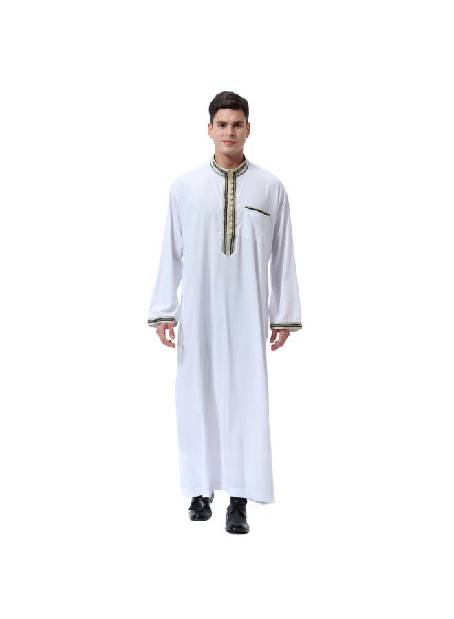 عباية - ثوب عربي رجالي - بيج - ملابس تقليدية، ملابس إسلامية، عباءة دبي، قفطان، جبة - Image 3