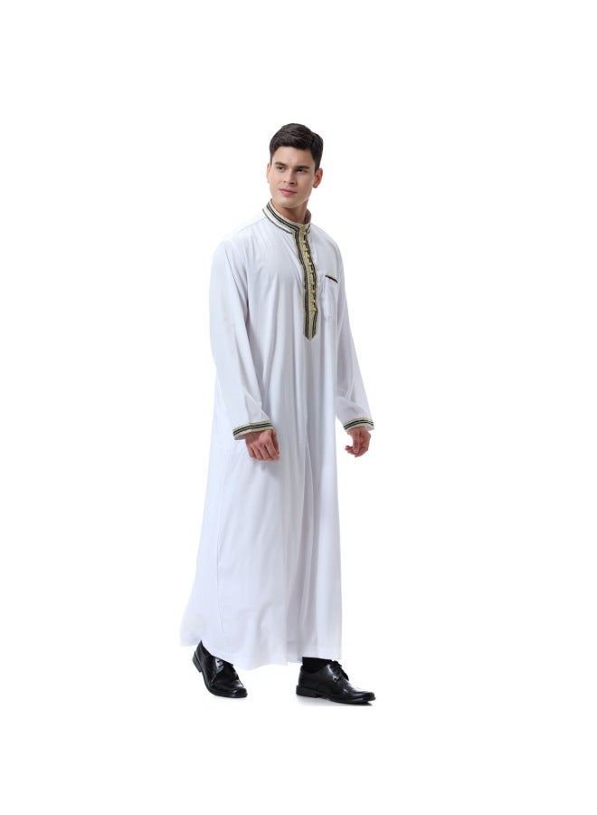 عباية - ثوب عربي رجالي - بيج - ملابس تقليدية، ملابس إسلامية، عباءة دبي، قفطان، جبة - Image 4