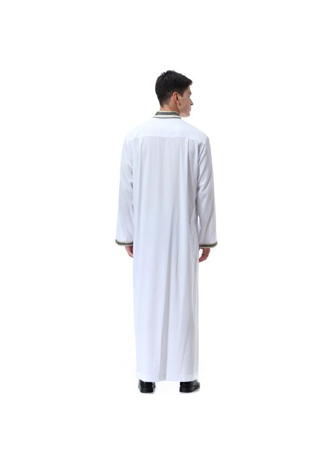 عباية - ثوب عربي رجالي - بيج - ملابس تقليدية، ملابس إسلامية، عباءة دبي، قفطان، جبة - Image 5