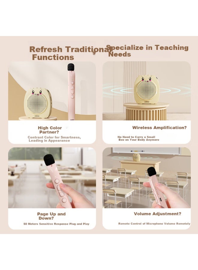 ASING T11 Wireless Lapel Amplifier, Handheld Microphone For Teachers, Ppt Page-turning Microphone, High Volume, Anti-howling Speaker - Image 5