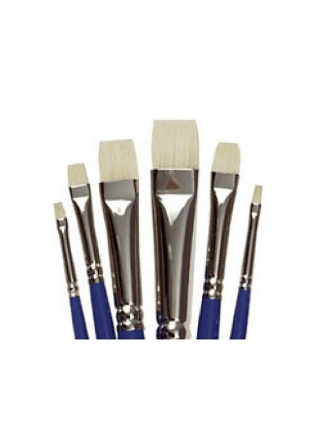 كرييتف مارك مجموعة فرش الرسم ذات المقبض القصير اللامع من Creative Mark، مكونة من 6 قطع، مثالية للرسم بالزيت والألكيد، والسفر وورش العمل - Image 4