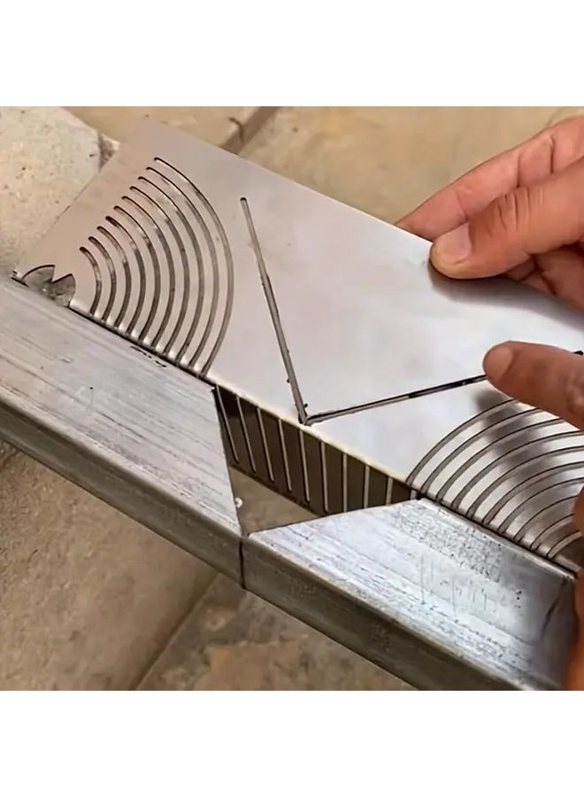 أداة وضع العلامات القوسية فولاد الأدوات زاوية أنبوب مربع ثني المعادن دليل اللحام - Image 4
