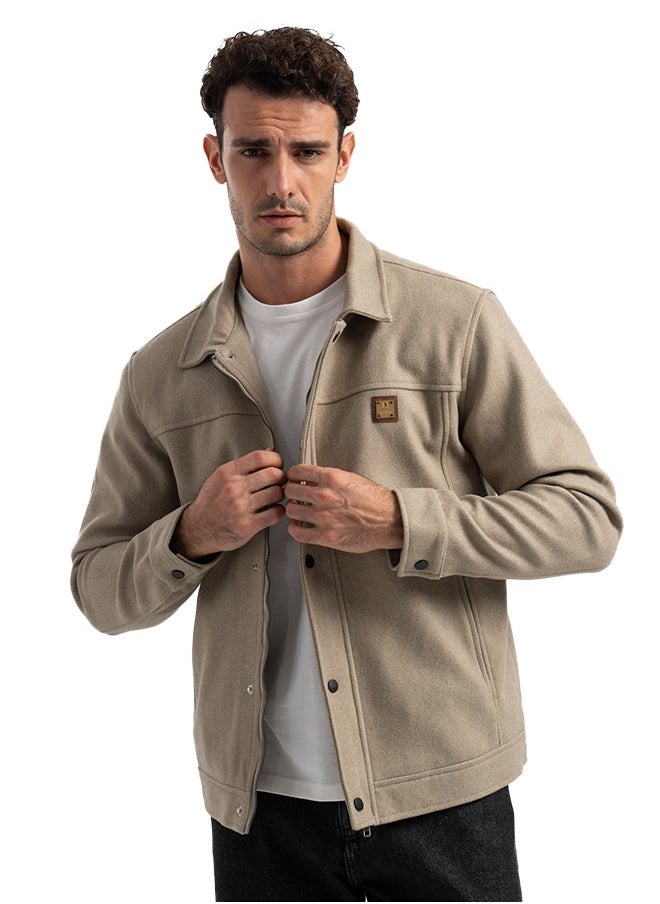 clever Men's Gogh Jacket -With Collar With Fur -  - Image 1