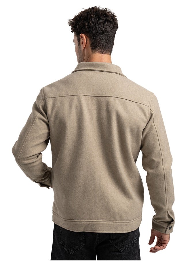 clever Men's Gogh Jacket -With Collar With Fur -  - Image 2