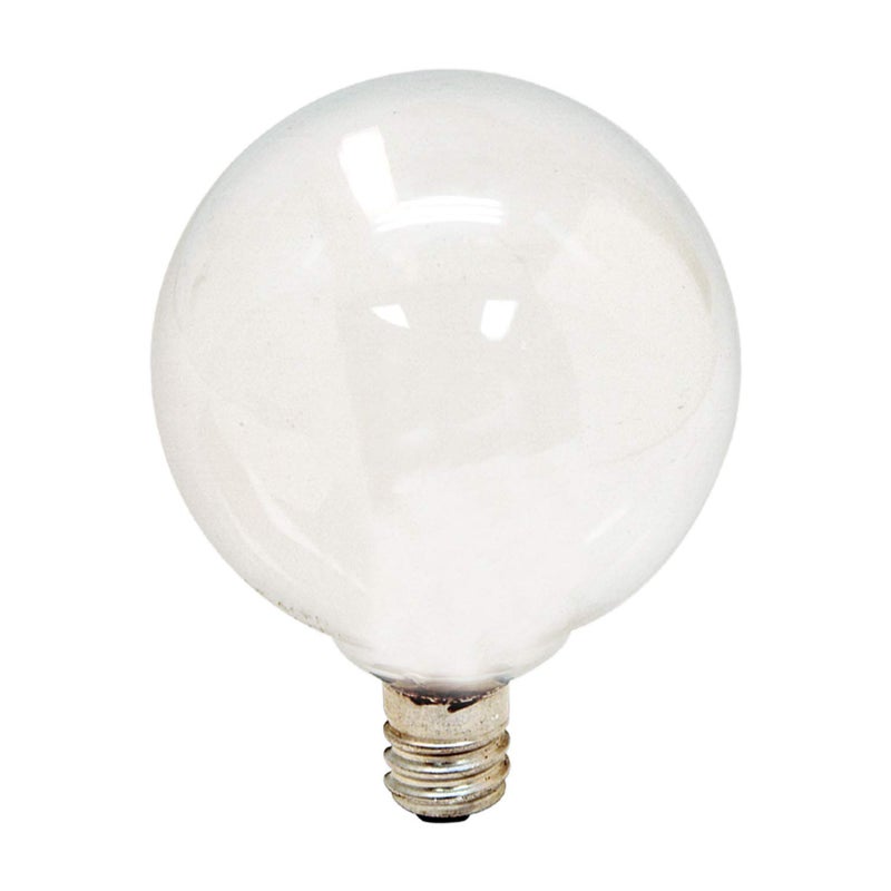 GE Incandescent Globe Light Bulbs Decorative G165 Light Bulbs Soft White 25Watt 180Lumen Candelabra Base 2Pack Vanity Light Bulbs