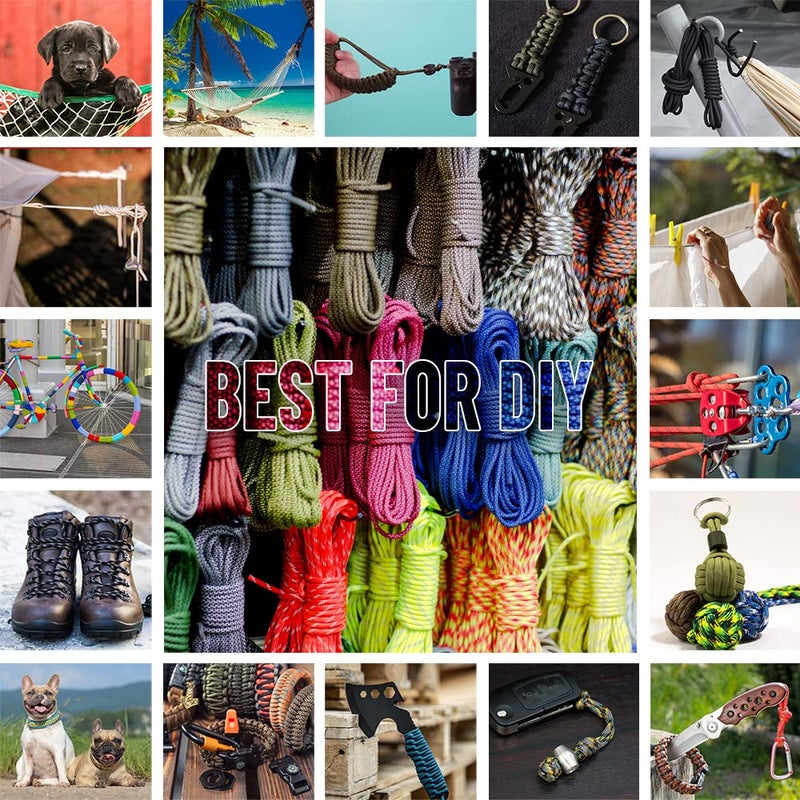 HERCULES Type III Paracord 550 Paracord Rope Parachute Cord, 50' Royal Blue for Survival Rope, Survival Cord - Image 5