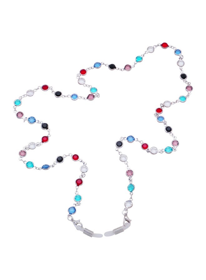 سلاسل نظارات ملونة مزينة بالخرز حبل نظارات شمسية حزام نظارات شمسية حزام نظارات شمسية سلسلة مزينة بالخرز الكريستالي للنساء والفتيات - Image 5