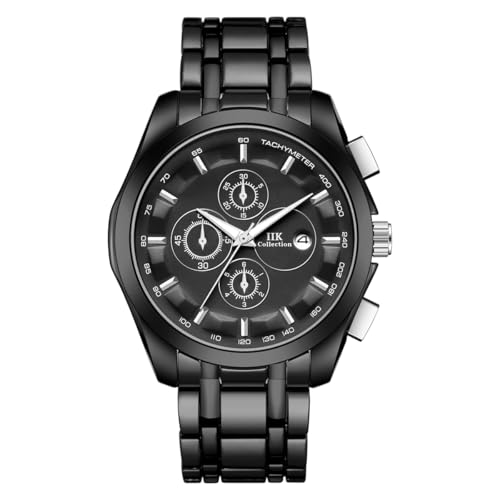 IIK COLLECTION Watch for Man Stainless Steel Chain|Long Battery Life with Long Lasting Polish Water Resistance| Trendy Design| Push Button Lock Durable Watch for Boys - Image 1