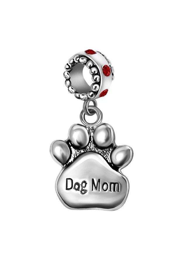 T50Jewelry Dog Mom Charms Pet Paw Print Beads Christmas Gifts For Bracelets  - Image 2